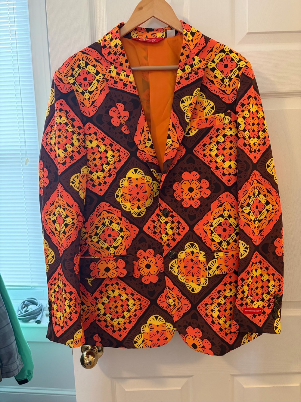 Shinesty Men's Orange Sport Coat Blazer
